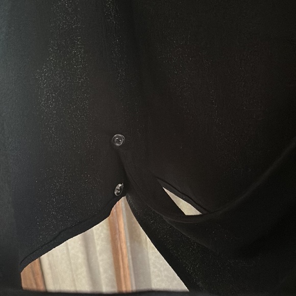 Black Wrap crop top with tie - Picture 5 of 5